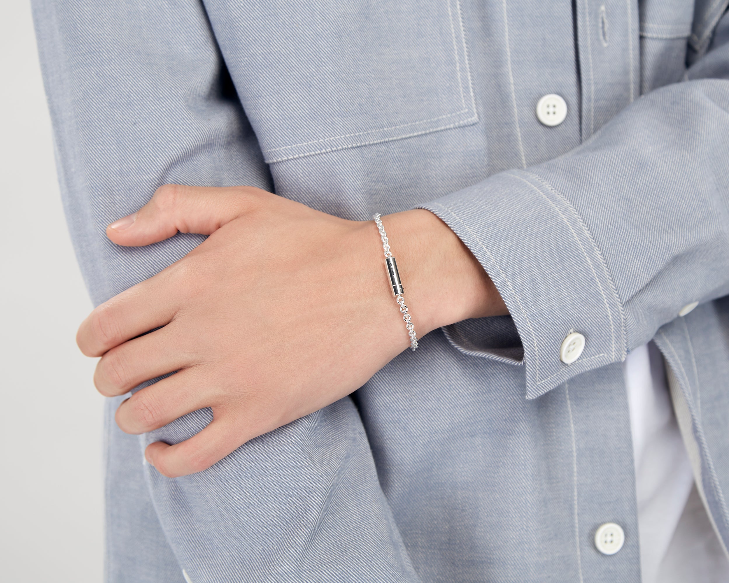 cable bracelet on chain 11g