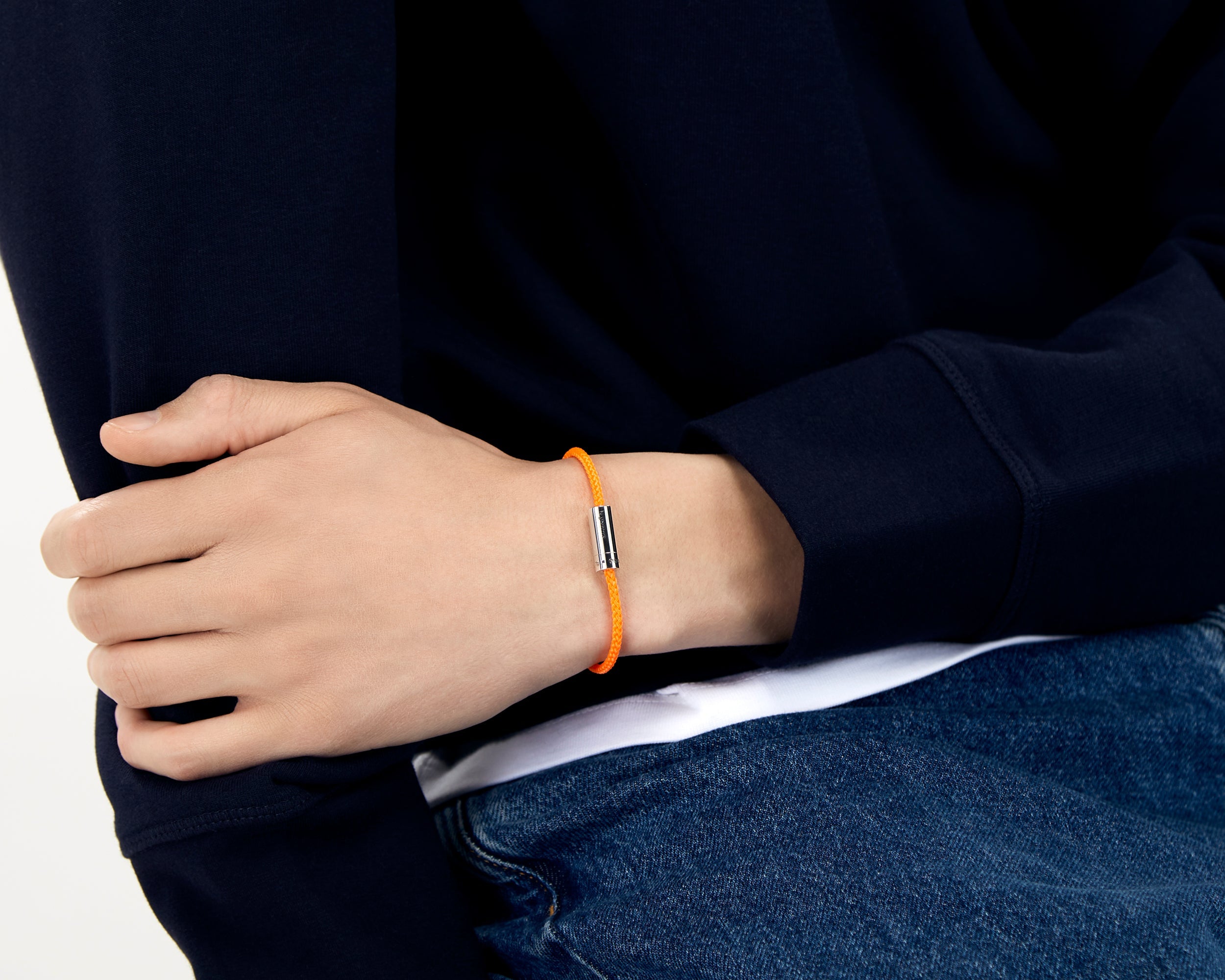 orange nato cable bracelet the 7g