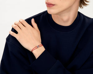 red interlaced cord bracelet 3g