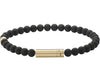 soft black bead bracelet with 1 yellow gold bead 29g