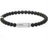 bracelet beads noir soft avec 1 bille en argent le 25g