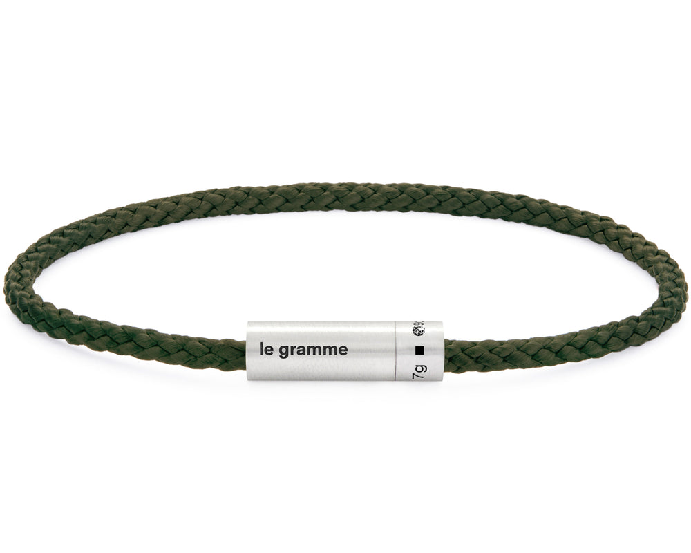 khaki nato cable bracelet 7g