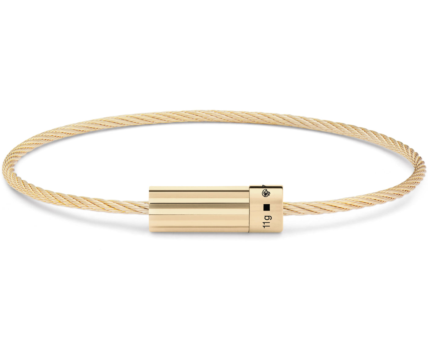 horizontal guilloche cable bracelet 11g