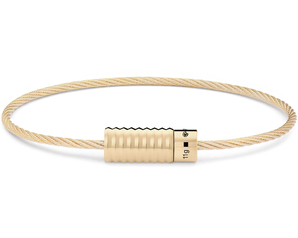 vertical guilloche cable bracelet 11g