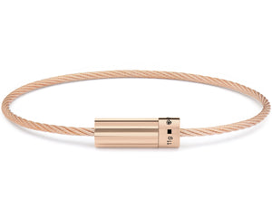 horizontal guilloche cable bracelet 11g