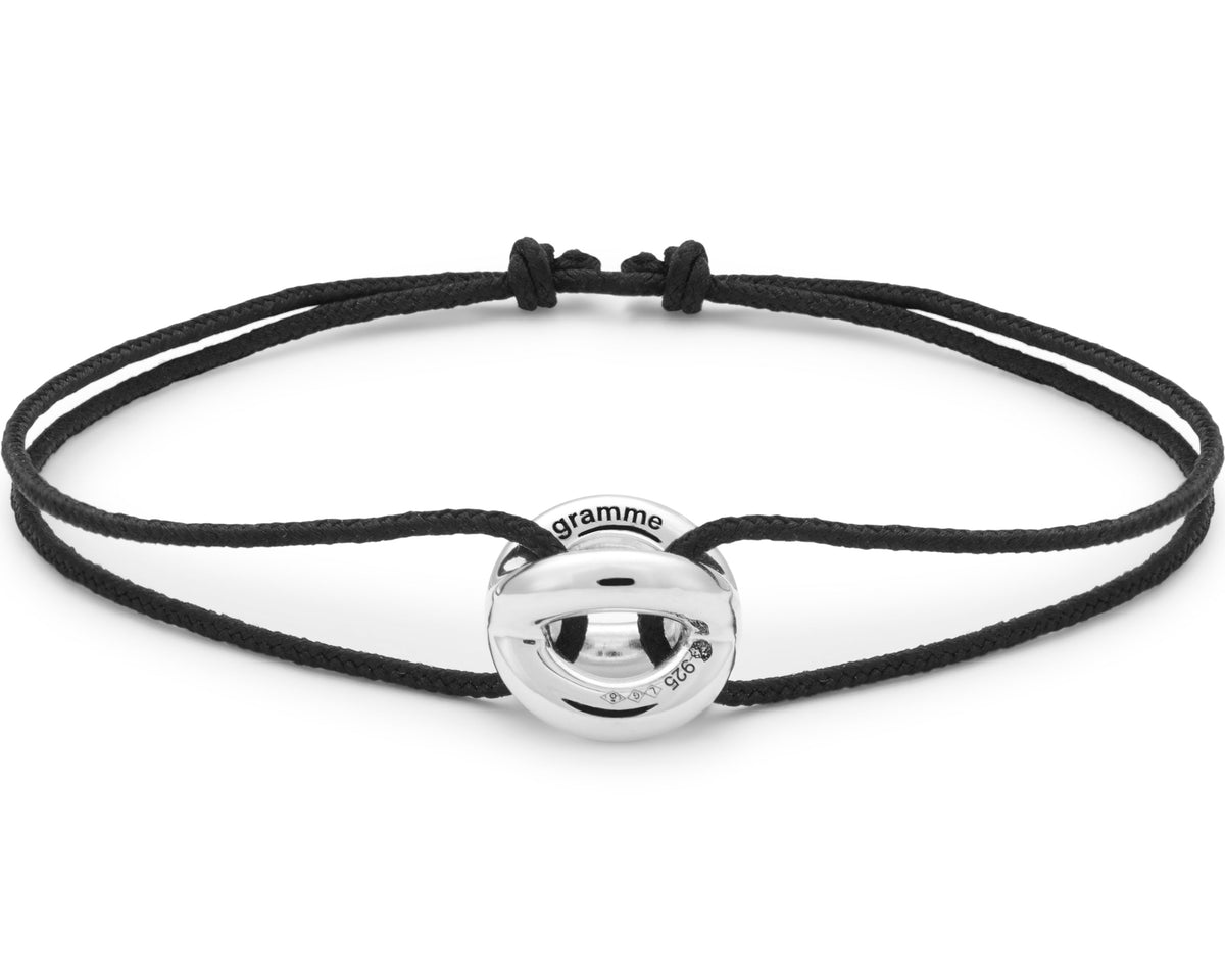 black interlaced cord bracelet 3g