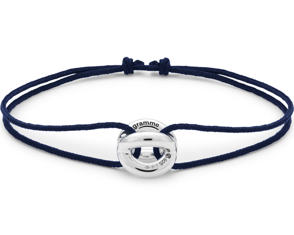 navy blue interlaced cord bracelet 3g
