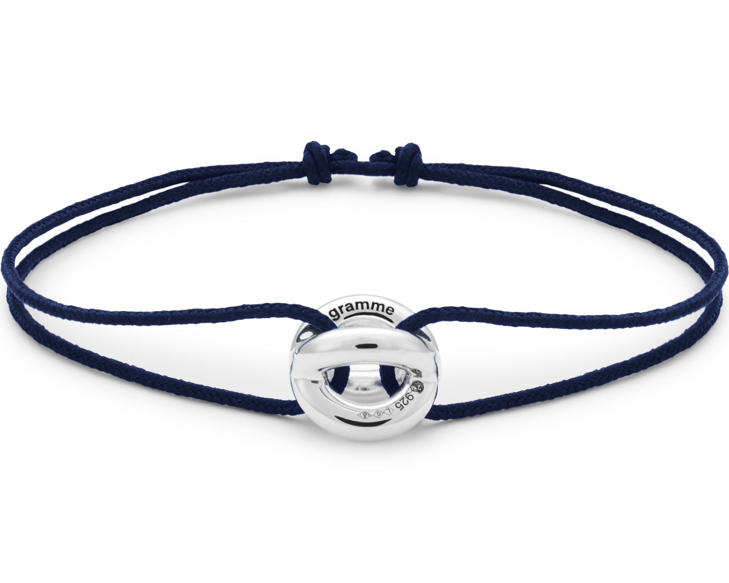 navy blue interlaced cord bracelet 3g