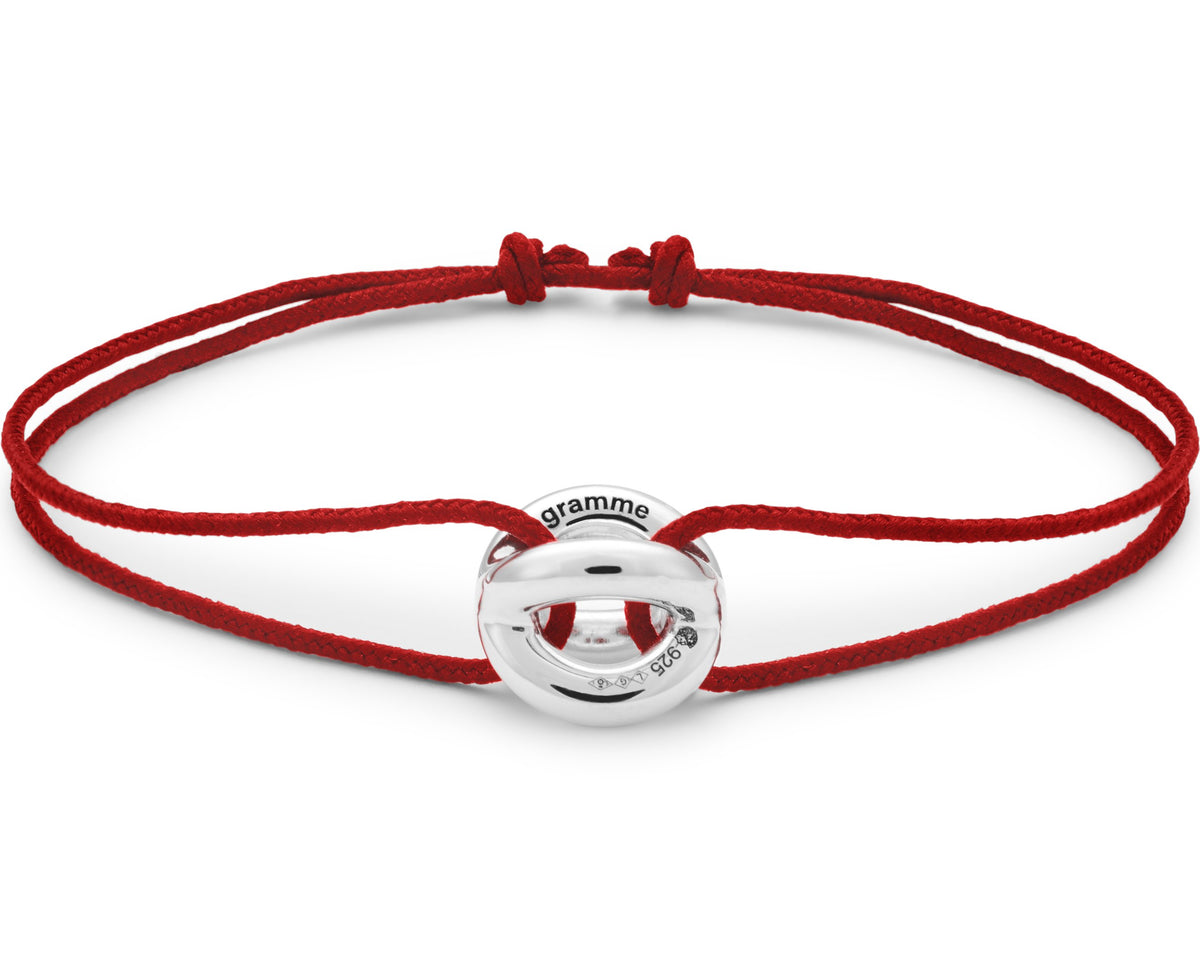 red interlaced cord bracelet 3g
