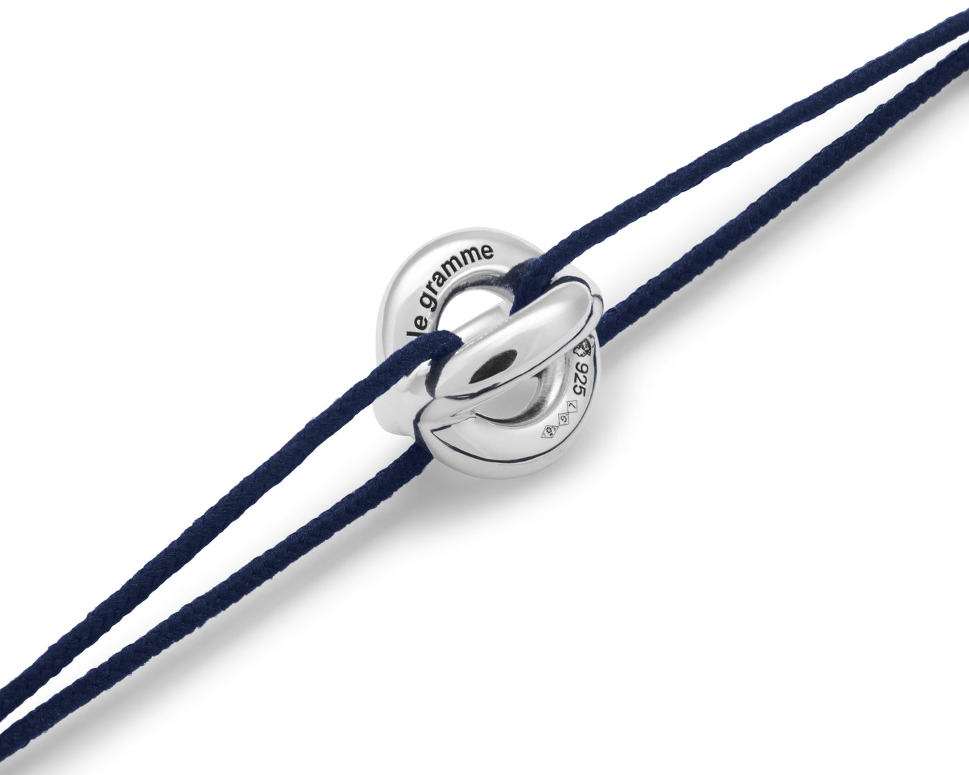 navy blue interlaced cord bracelet 3g