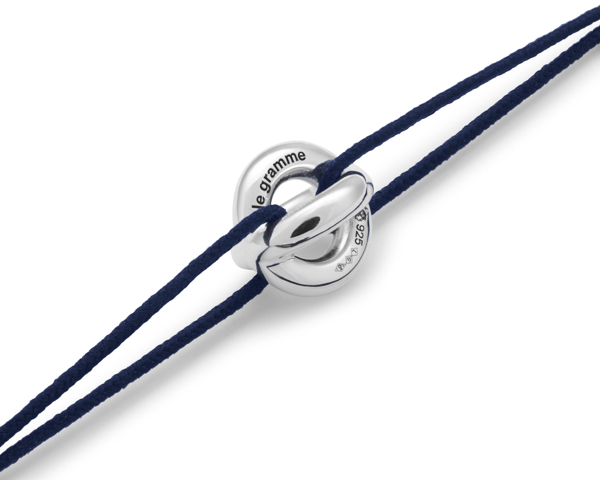 navy blue interlaced cord bracelet 3g
