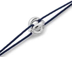 navy blue interlaced cord bracelet 3g