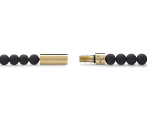 soft black bead bracelet with 1 yellow gold bead 29g