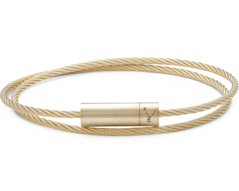 bracelet câble double tour le 15g